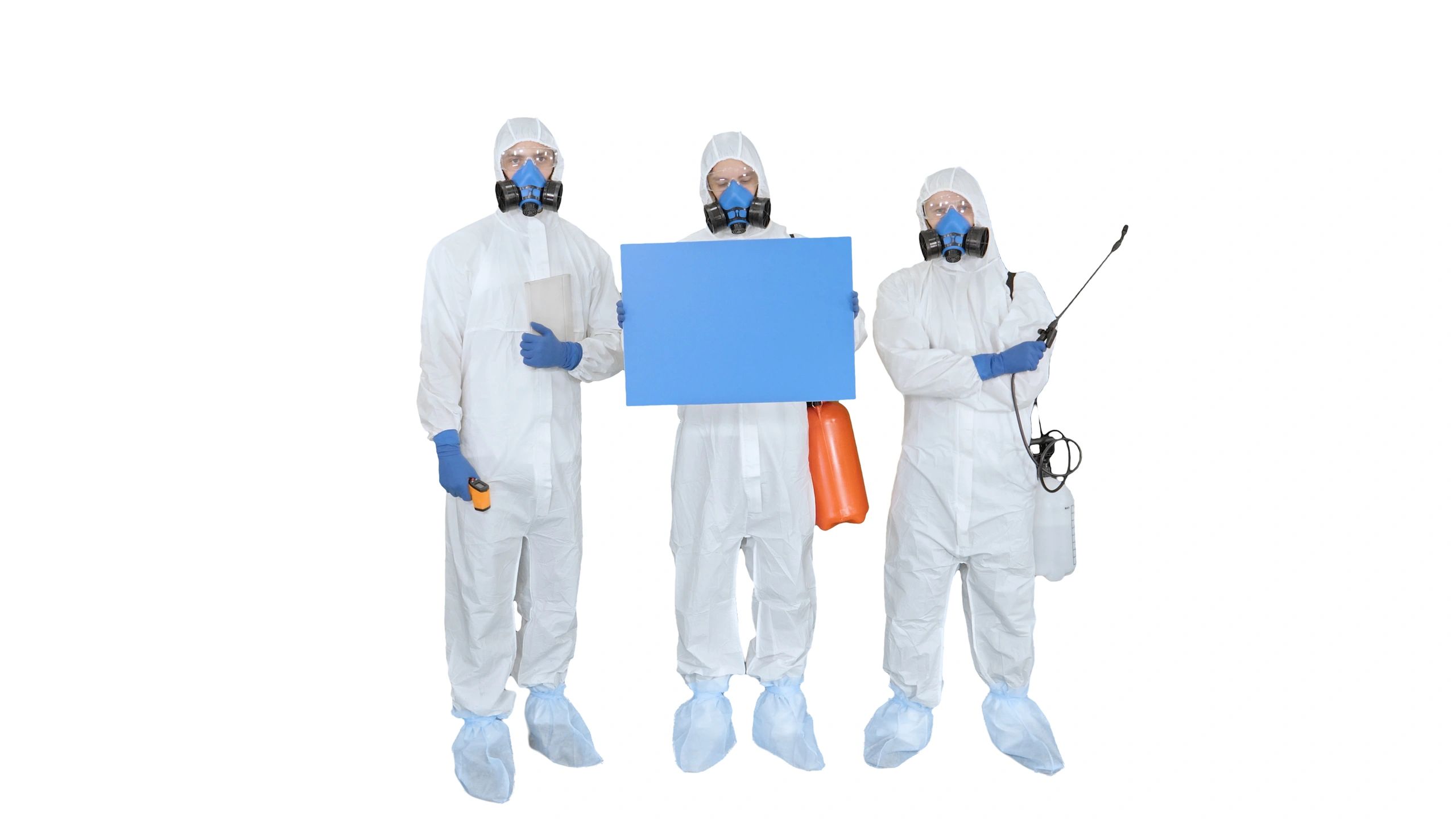 Professional cleaning team ready for residential and commercial service