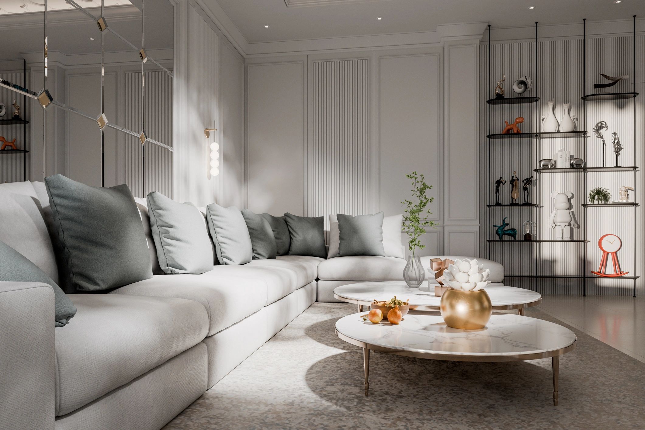 Clean modern living room after professional home cleaning