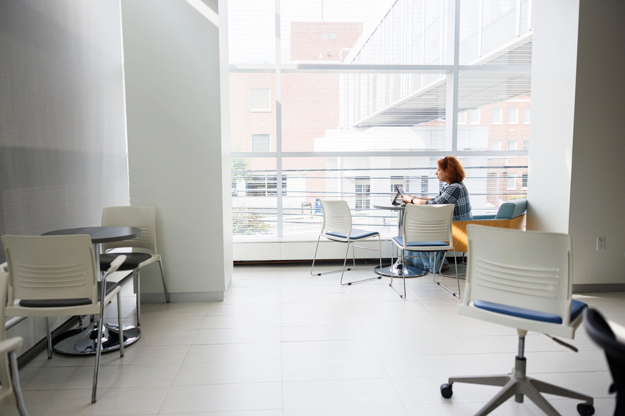Clean modern office workspace